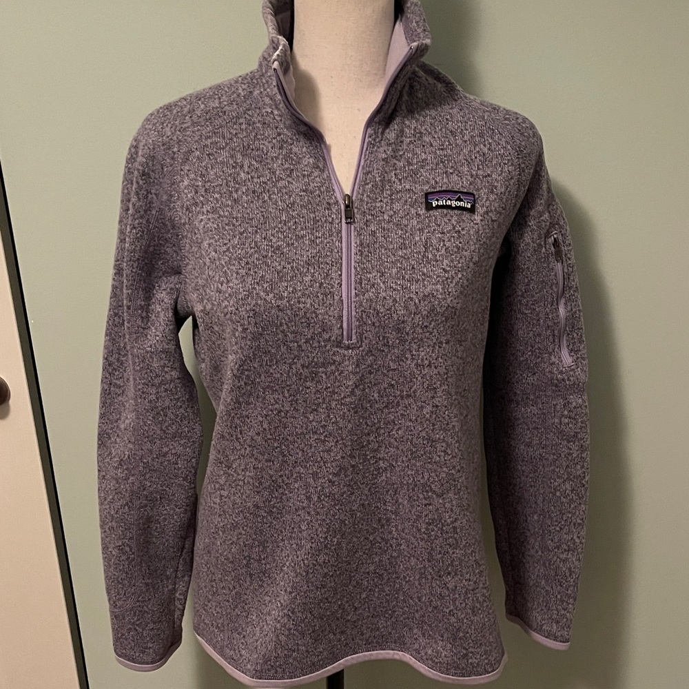 Patagonia Heathered Gray Quarter-Zip Better Sweater sz M